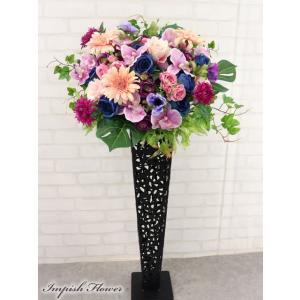 造花 スタンド 開店祝い スタンド花 高級造花 大きい アレンジメント 豪華 アーティフィシャルフラ...