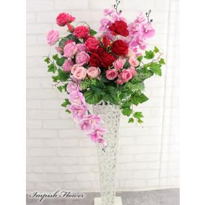 造花 スタンド 開店祝い 胡蝶蘭 スタンド花 高級造花 大きい アレンジメント 豪華 アーティフィシャルフラワー 大型 B-506