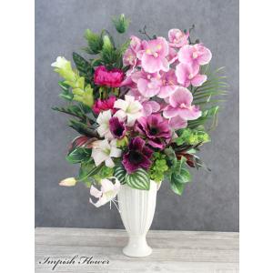 胡蝶蘭 造花 インテリア 大きい アーティフィシャルフラワー 高級 おしゃれ フラワーアレンジメント...