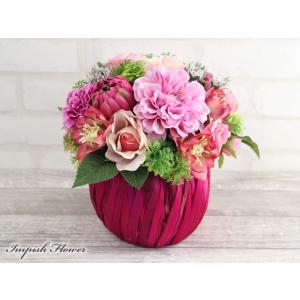 造花 アレンジ インテリア アーティフィシャルフラワー アレンジメント  特集 M-290