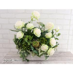 造花 インテリア アレンジ アートフラワー アレンジメント 豪華 M-314