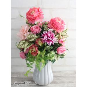 造花 インテリア アーティフィシャルフラワー フラワーアレンジメント M-375