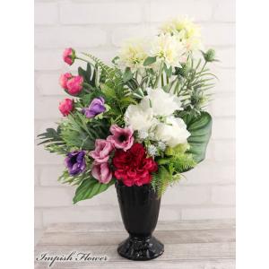 造花 インテリア 卓上 フラワーアレンジメント アーティフィシャルフラワー 高級 アレンジメント 豪...