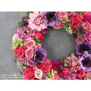 造花 リース 豪華 特大 大型 大きい アート...の詳細画像1