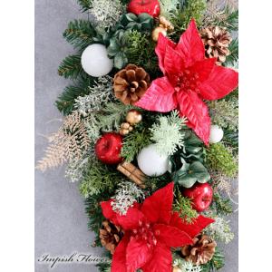 クリスマススワッグ 造花 壁掛け 豪華 ポイン...の詳細画像1