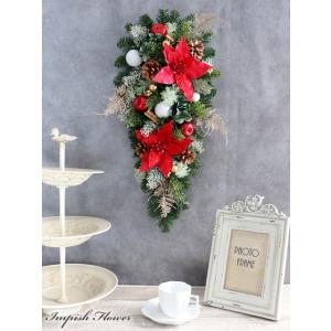 クリスマススワッグ 造花 壁掛け 豪華 ポイン...の詳細画像2