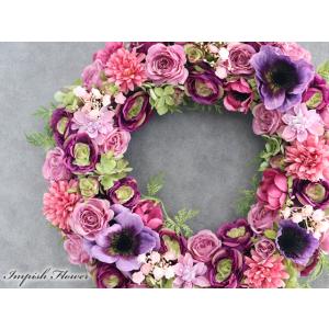 造花 リース バラ 豪華 大型 大きい アート...の詳細画像1