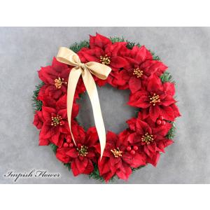 クリスマスリース 玄関 おしゃれ 造花  豪華 人気 45cm  W-169