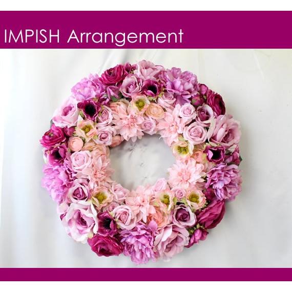 造花 リース 壁掛け 特大 アートフラワー インテリア アレンジメント  W-483