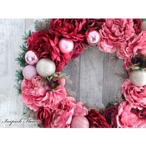 クリスマスリース 玄関 造花 クリスマス リー...の詳細画像1