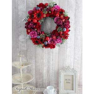 クリスマスリース 玄関 造花 クリスマス リー...の詳細画像2