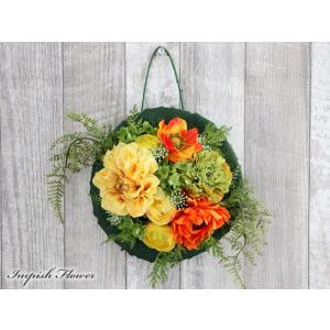 造花 壁掛け インテリア リース 玄関 アーティフィシャルフラワー  W-767 かわいい