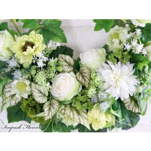 造花 壁掛け インテリア リース アーティフィ...の詳細画像1