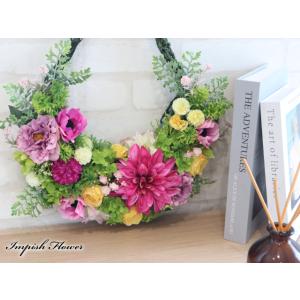 造花 リース 壁掛け インテリア 高級造花 豪...の詳細画像1