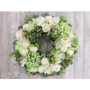 造花 リース 特大 豪華 壁掛け アーティフィシャルフラワーリース フラワーリース 大きい W-93...