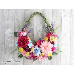 リース 造花 壁掛け 玄関 インテリア 高級造花 豪華 おしゃれ W-979
