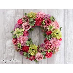 クリスマスリース 玄関 60cm ポインセチア 白 大きい 特大 豪華