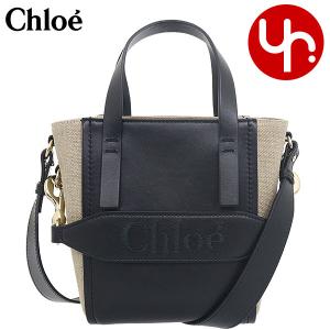 クロエ chloe バッグ ショルダーバッグ CHC23AS425 L16 ブラック CHLOE SENSE クロエ センス カーフ レザー リネン キャンバス スモール トート レディース｜import-collection-yr