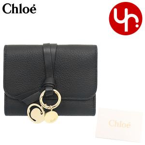 クロエ chloe 財布 三つ折り財布 CHC21WP945 F57 ブラック ALPHABET アルファベット レザー スモール トリフォールド ウォレット レディース｜import-collection-yr