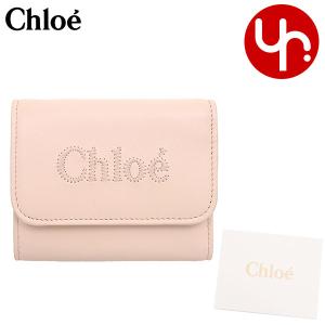 クロエ chloe 財布 三つ折り財布 CHC23AP874 I10 セメントピンク CHLOE SENSE センス シャイニー カーフ レザー スモール トリフォールド ウォレット レディース｜import-collection-yr