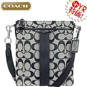 コーチ COACH バッグ ショルダーバッグ F51157 ブラック×ホワイト シグネチャー ストライプ 12CM シグネチャー NS スウィングパック アウトレット レディース
