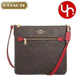 コーチ COACH バッグ ショルダーバッグ FC1554 C1554 ブラウン×1941レッド ラグジュアリー シグネチャー ローワン ファイル バッグ アウトレット レディース｜import-collection-yr