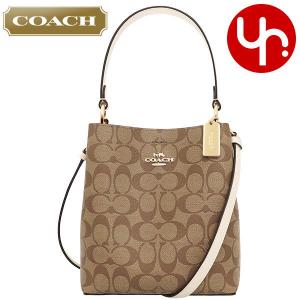 コーチ COACH バッグ ショルダーバッグ F02312 2312 カーキチョーク×ワイン シグネチャー スモール タウン バケット バッグ アウトレット レディース｜import-collection-yr