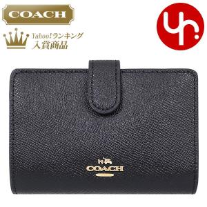 コーチ COACH 財布 二つ折り財布 F11484 ブラック ラグジュアリー クロスグレーン レザー ミディアム コーナー ジップ ウォレット アウトレット レディース