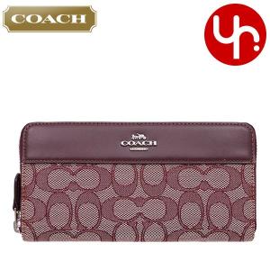 コーチ COACH 財布 長財布 F76638 ラズベリー アウトライン シグネチャー ストライプ アコーディオン ジップ アラウンド アウトレット レディース｜import-collection-yr