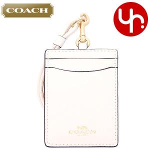 コーチ COACH 小物 カードケース F57311 チョーク ラグジュアリー クロスグレーン レザー ランヤード ID ケース アウトレット レディース｜import-collection-yr