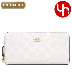 コーチ COACH 財布 長財布 F54632 54632 チョーク×グレイシャーホワイト シグネチャー PVC レザー アコーディオン ジップ アラウンド アウトレット レディース