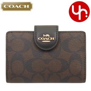 コーチ COACH 財布 二つ折り財布 FC0082 C0082 ブラウン×ブラック シグネチャー PVC レザー ミディアム コーナー ジップ ウォレット アウトレット レディース｜import-collection-yr