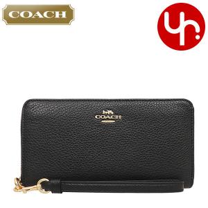 コーチ COACH 財布 長財布 FC4451 C4451 ブラック ペブルド レザー ロング ジップ アラウンド ウォレット （ストラップ付き） アウトレット レディース｜import-collection-yr