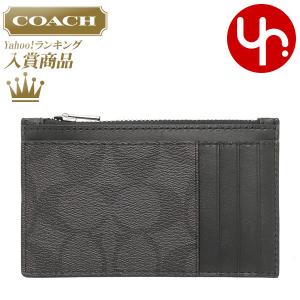 【48時間限定ポイント2％】コーチ COACH 小物 カードケース FC4281 C4281 ブラック×ブラック シグネチャー PVC レザー ジップ  アウトレット メンズ レディース｜import-collection-yr