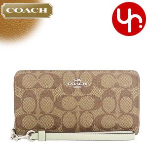 【48時間限定ポイント2％】コーチ COACH 財布 長財布 FC4452 C4452 カーキ×ライトセージ シグネチャー ロング ジップ アラウンド ウォ アウトレット レディース｜import-collection-yr