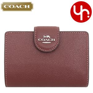 【48時間限定ポイント2％】コーチ COACH 財布 二つ折り財布 F06390 6390 ワイン ラグジュアリー クロスグレーン レザー ミディアム コ  アウトレット レディース｜import-collection-yr