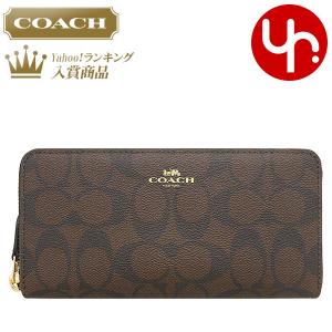 コーチ COACH 財布 長財布 F59267 59267 ブラウン×ブラック シグネチャー PVC レザー スリム アコーディオン ジップ アラウンド アウトレット レディース｜import-collection-yr