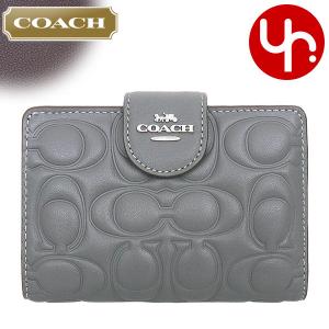 コーチ COACH 財布 二つ折り財布 FCM241 CM241 インダストリアル グレー ミディアム コーナー ジップ ウォレット シグネチャー アウトレット レディース｜import-collection-yr