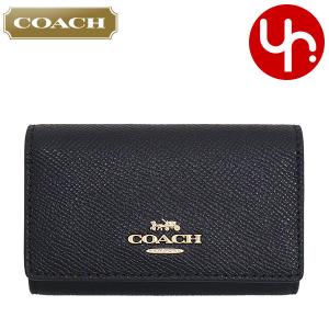 【48時間限定ポイント2％】コーチ COACH 小物 キーケース F76741 76741 ブラック クロスグレーン レザー 5連 キーケース アウトレット レディース メンズ｜import-collection-yr