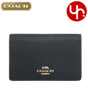 【48時間限定ポイント2％】コーチ COACH 小物 カードケース F87731 87731 ブラック クロスグレーン レザー ビジネス カード ケ  アウトレット レディース メンズ｜import-collection-yr