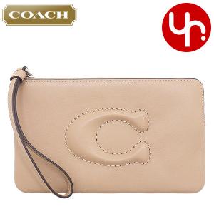 コーチ COACH 小物 ポーチ FCR392 CR392 トープ C ロゴ スムース レザー ラージ コーナー ジップ リストレット アウトレット レディース｜import-collection-yr