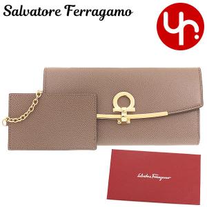 サルヴァトーレ フェラガモ Salvatore Ferragamo 財布 長財布 22 D150 キャラウェイシード ガンチーニ クリップ クロージャー レザー ウォレット レディース｜import-collection-yr