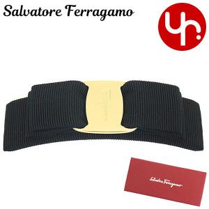 サルヴァトーレ フェラガモ Salvatore Ferragamo 小物 アクセサリー 34 2019 ネロ×オーロ ヴァラ リボン コットン バレッタ レディース｜import-collection-yr