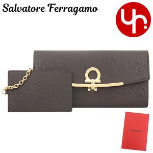 サルヴァトーレ フェラガモ Salvatore Ferragamo 財布 長財布 22 D150 テスタディモーロ×ブラウン ガンチーニ クロージャー レザー ウォレット レディース｜import-collection-yr