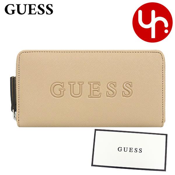 ゲス GUESS 財布 長財布 B9039599 カラメル ロゴ ラージ ジップ アラウンド ウォレ...