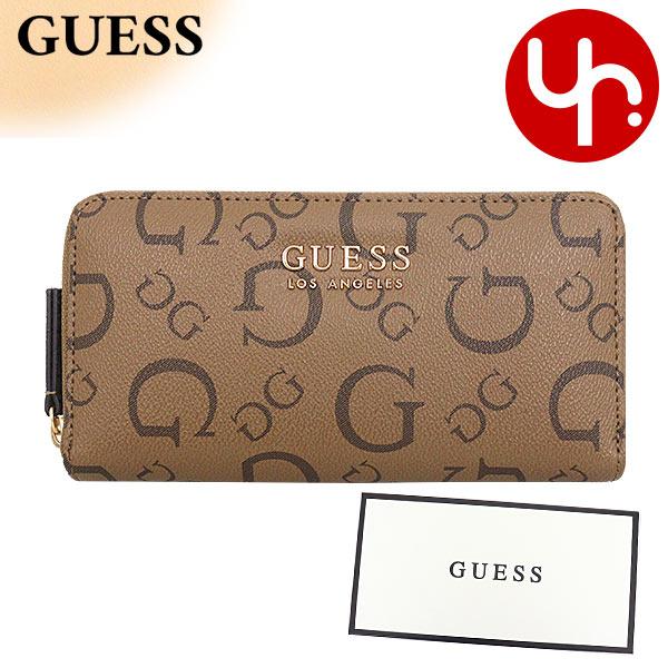 ゲス GUESS 財布 長財布 G8238599 ココア G モノグラム ラージ ジップ アラウンド...