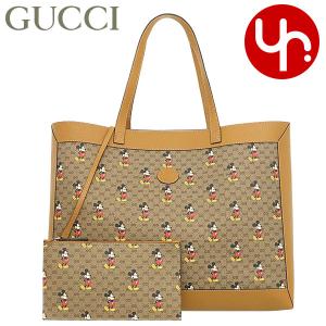 グッチ GUCCI バッグ トートバッグ 547947 HWYAM ベージュ×キャメル グッチ×ディズニー コラボ ミッキーマウス GG スプリーム アウトレット レディース｜import-collection-yr