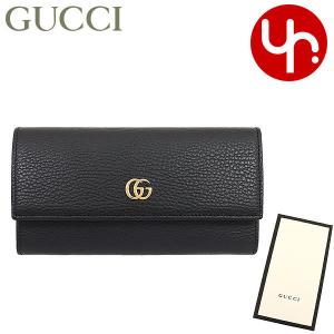 グッチ GUCCI 財布 長財布 456116 CAO0G ブラック プチ GG マーモント テクスチャード レザー フラップ コンチネンタル ウォレット レディース｜import-collection-yr