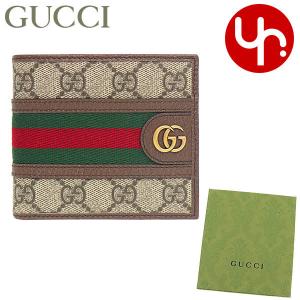 グッチ GUCCI 財布 二つ折り財布 597609 96IWT ベージュ×エボニー オフィディア GG スプリーム キャンバス ウェブ ストライプ コイン ウォレット メンズ