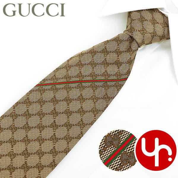 グッチ GUCCI アパレル ネクタイ 456522 4B002 ベージュ AREND GG パター...